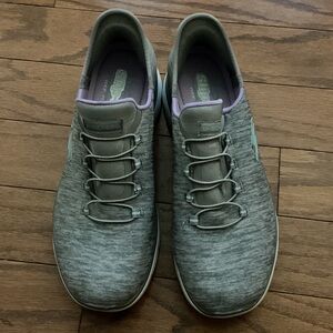 Skechers Women’s Gray and Purple Sneakers